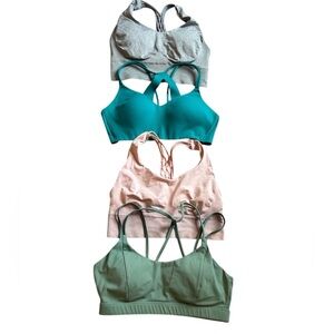 Women's workout Bundle- Gray, Teal, Pink, Green Top Size S
